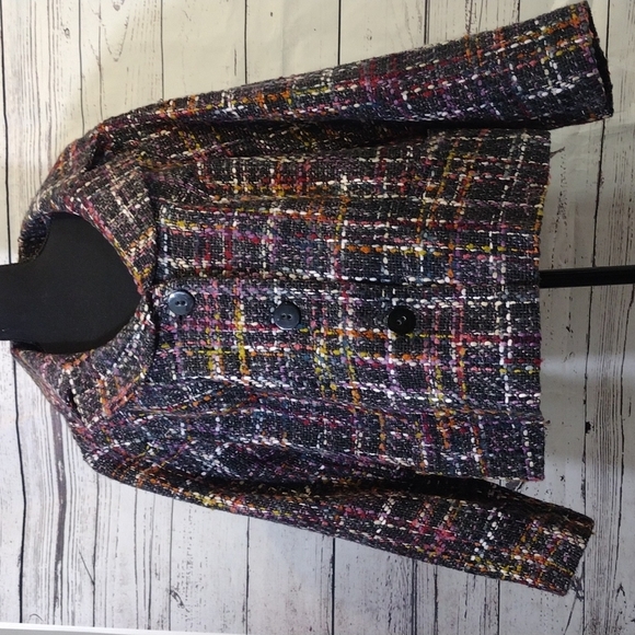 Dialogue Cropped Wool Blend Swing Style Jacket  sz 24 W - Picture 2 of 7